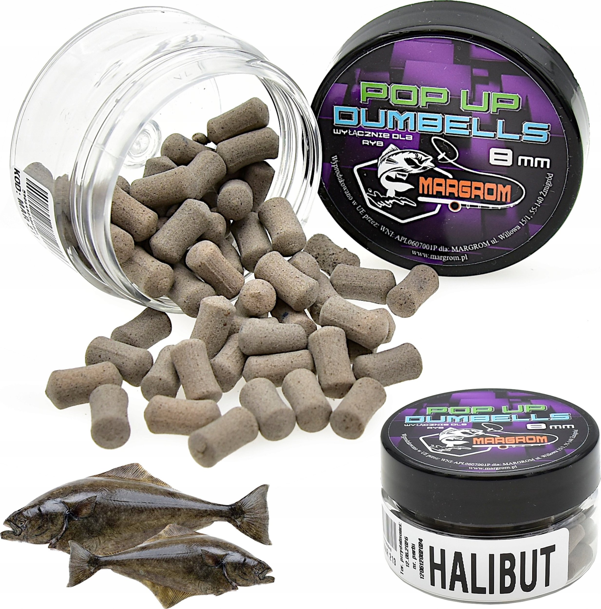 Margrom Dumbells POP UP 8 mm Margrom HALIBUT przynęta Method Feeder