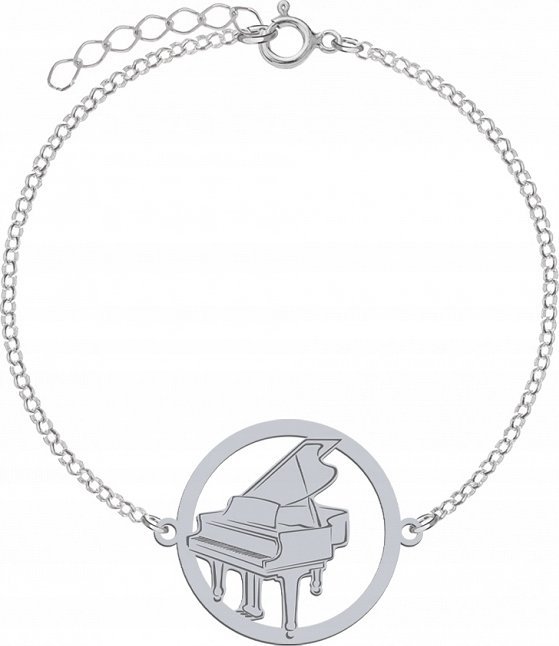 Radziszewska Jewellery Srebrna bransoletka FORTEPIAN GRAWER DEDYKACJA GRA
