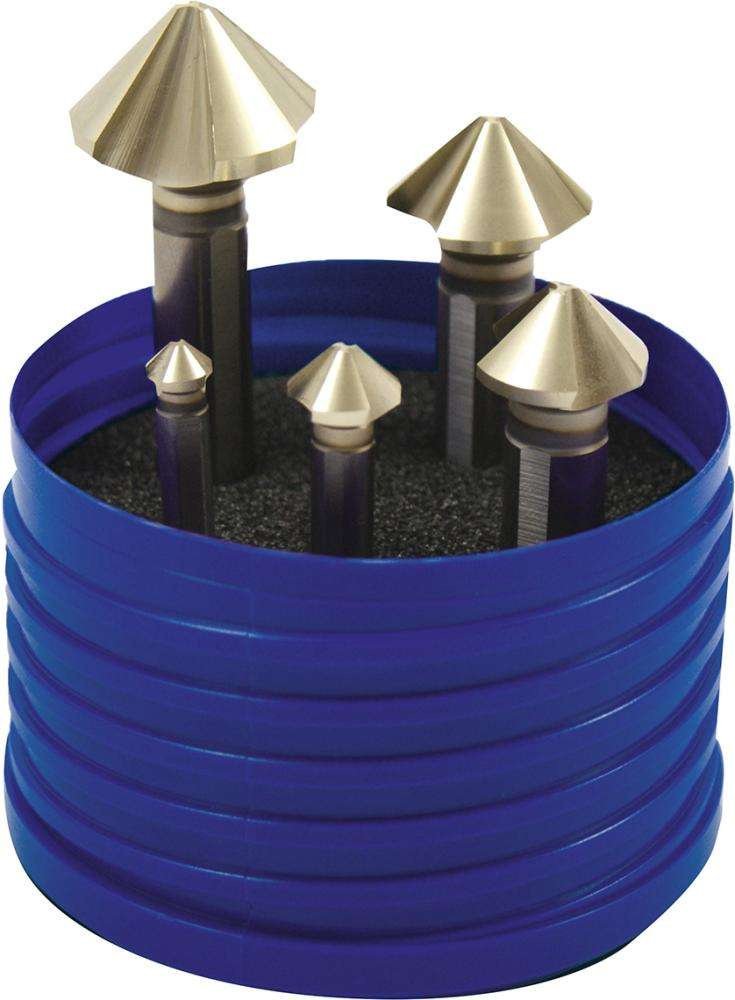 Zestaw pogłębiaczy stożk.z nierów.podziałką HSS ZrN 90 6,30-25mm chwyt 3-powierzchn. BECK