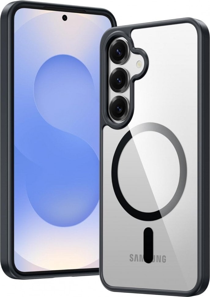 "Clear Jelly Magstick Metallic Case Galaxy S24 Plus 5G" Black