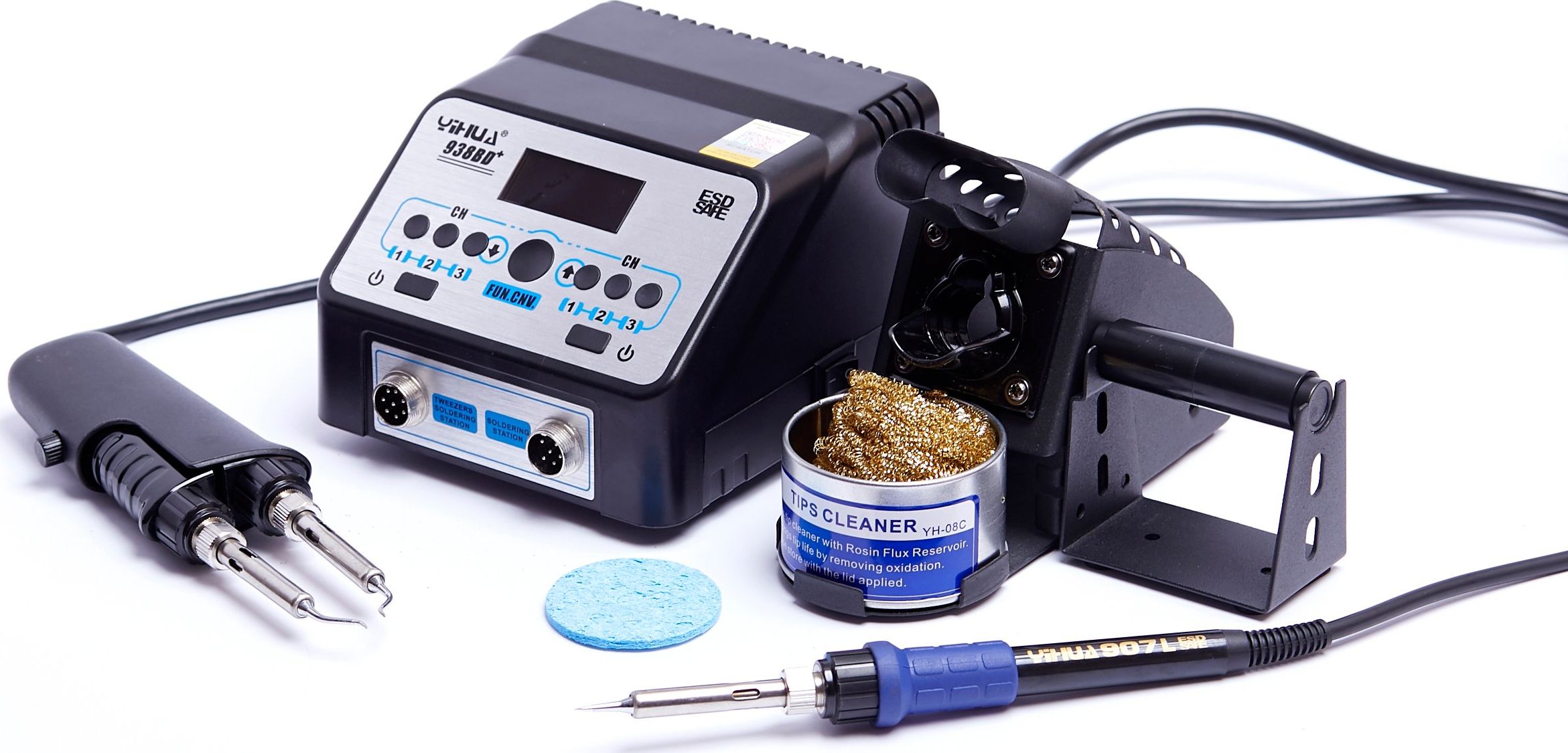 Techrebal Stacja lutownicza / termopęseta Yihua 938BD+