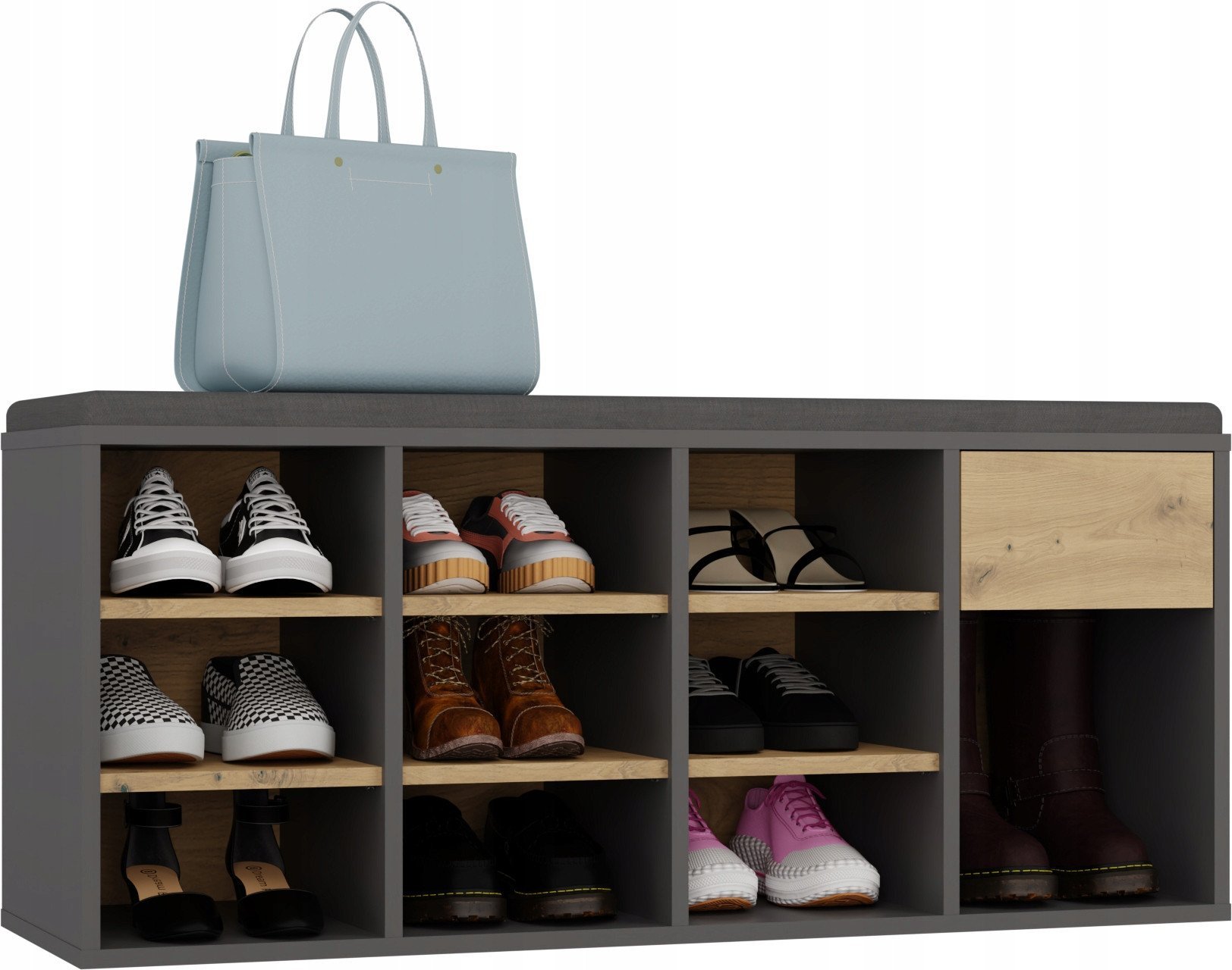 Szafka na obuwie TALLIN 1 ANTRACYT ARTISAN