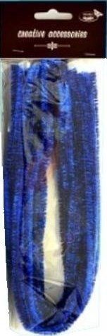 Druty chenille niebieskie 9mmx50cm 10szt