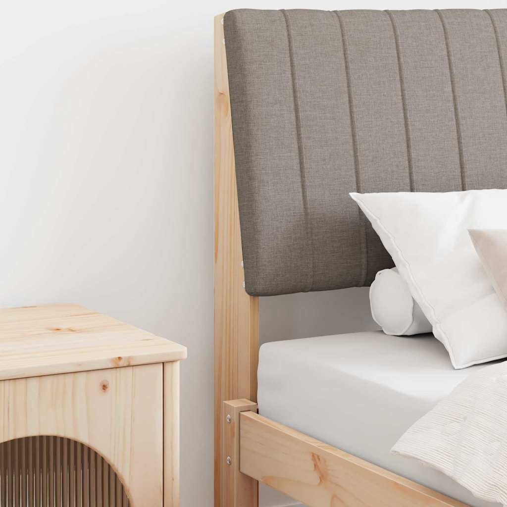 vidaXL Tapicerowane wezgłowie Ciemnoszary 90 cm Lite drewno sosnowe