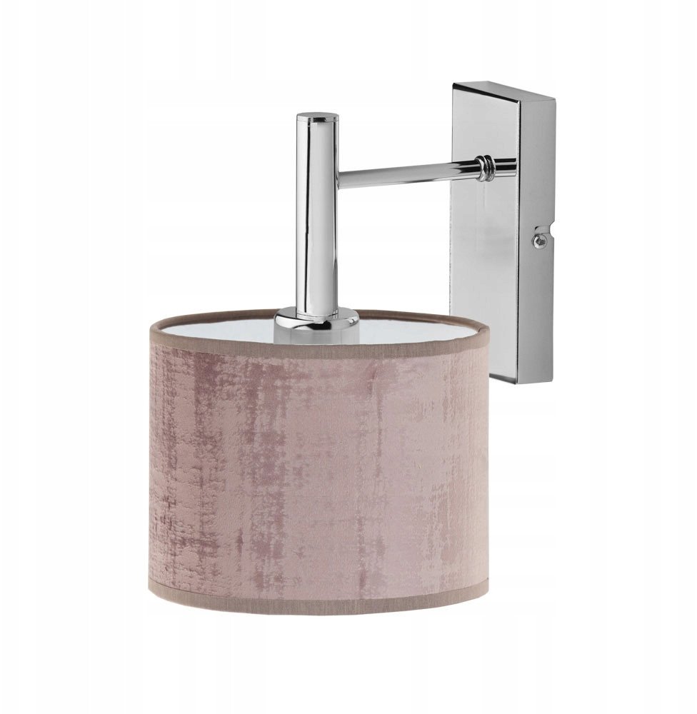 Kinkiet ścienny do sypialni AKRA WELUR z welurowym abażurem LED MIX KOLORÓW