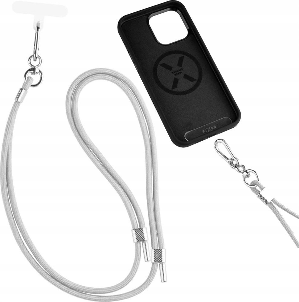 Fixed FIXED Universal Lanyard for Mobile Phones - uniwersalna smycz do telefonu szara - Gwarancja bezpieczeństwa. Proste raty. Bezpłatna wysyłka od 17