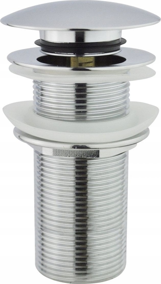 Syfon Tycner Spust umywalkowy chrom klik-klak długi L-110 bez otworu przelewowego [1/50]