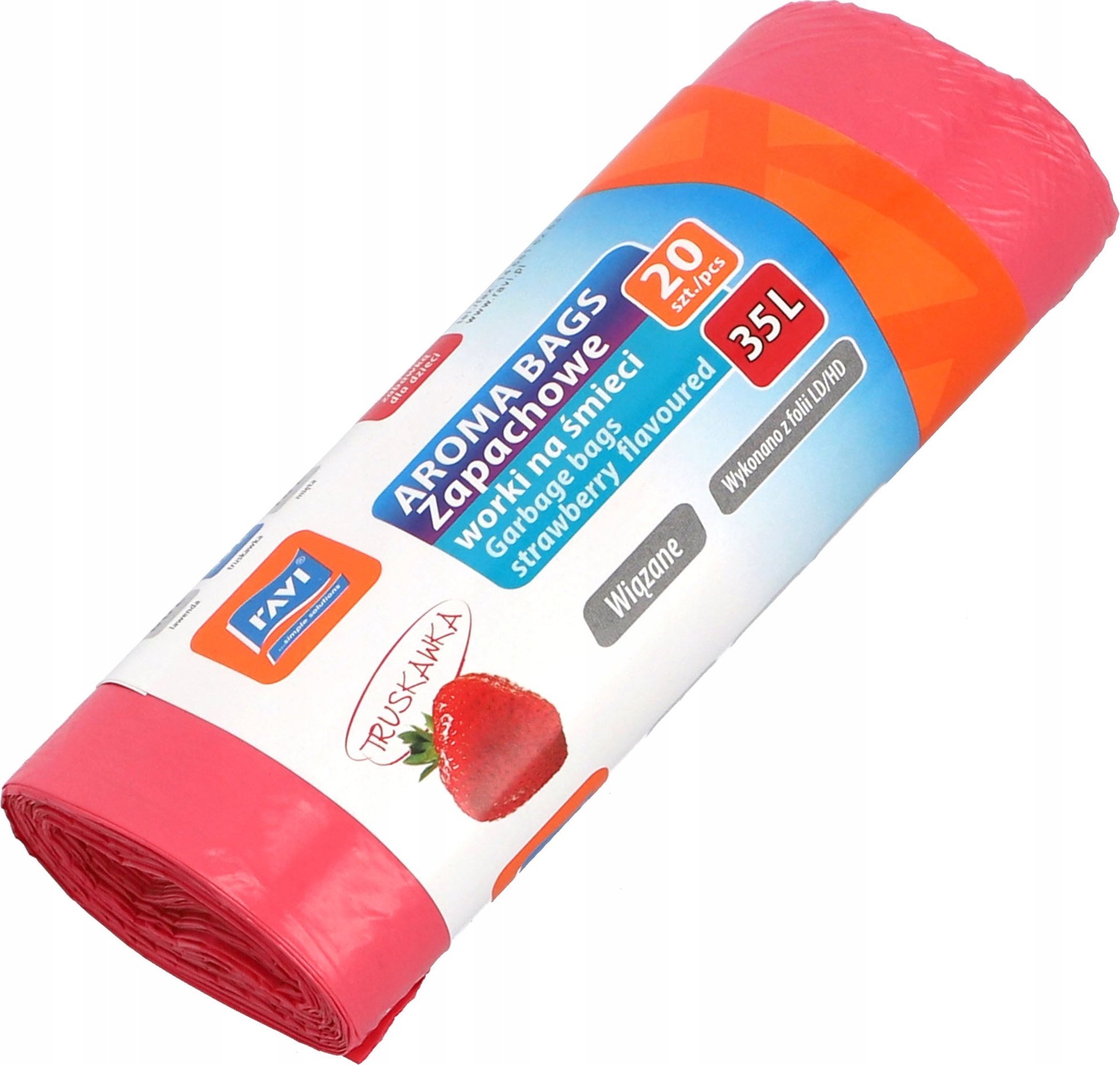 Kosz na śmieci Kadax Ravi Worki Zapachowe Na Śmieci Wiązane 20szt 35 L