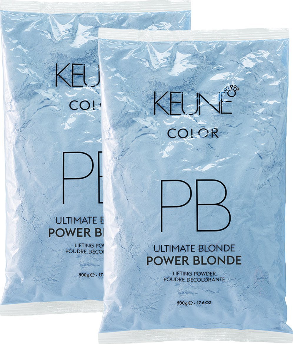 Keune Set Duo, Keune, Power Blonde, Hair Oxidant Powder, Refill, 2 pcs, 500 g For Women