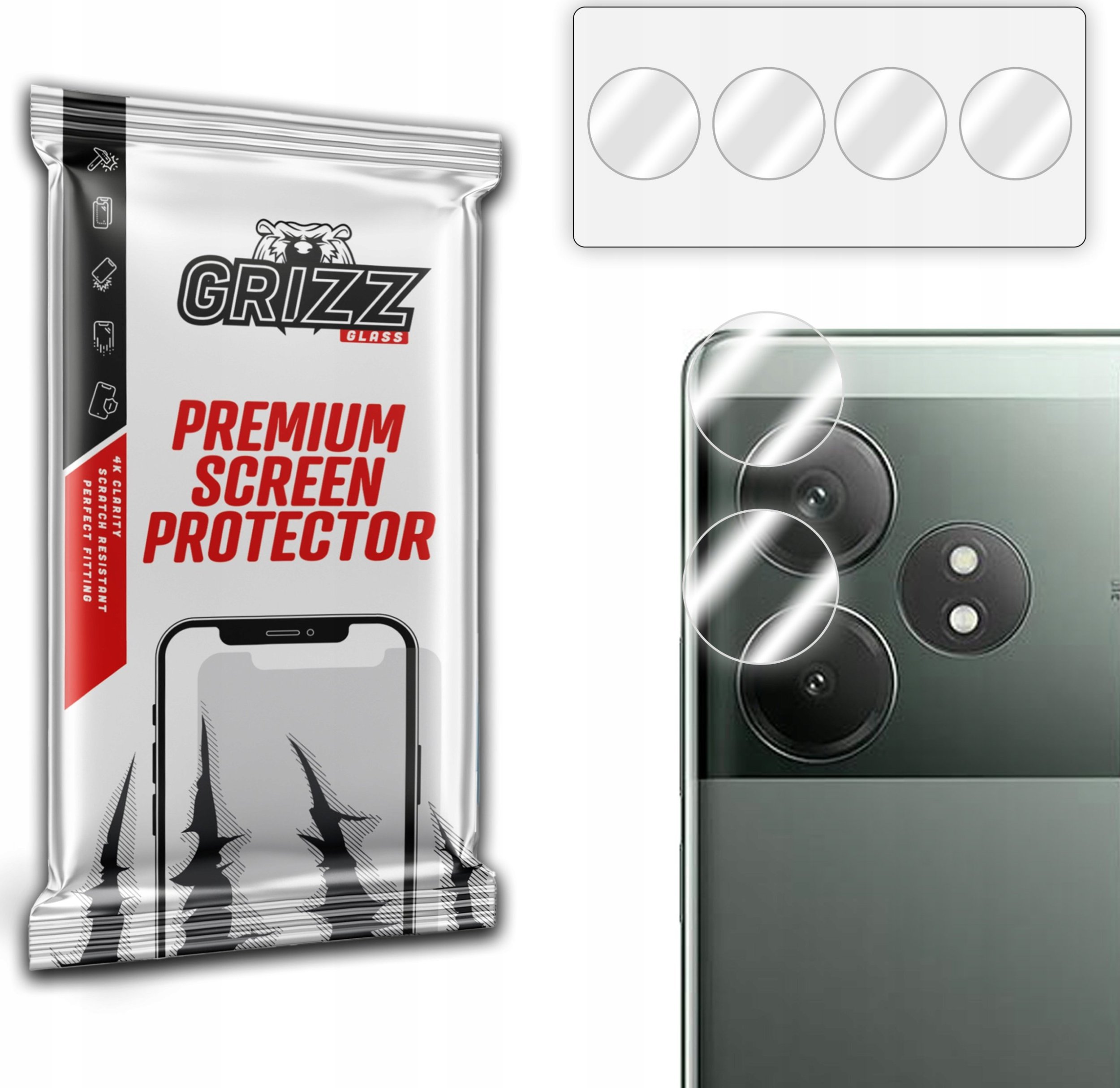 GrizzGlass Szkło na aparat GrizzGlass HybridGlass Camera do Realme GT 6T