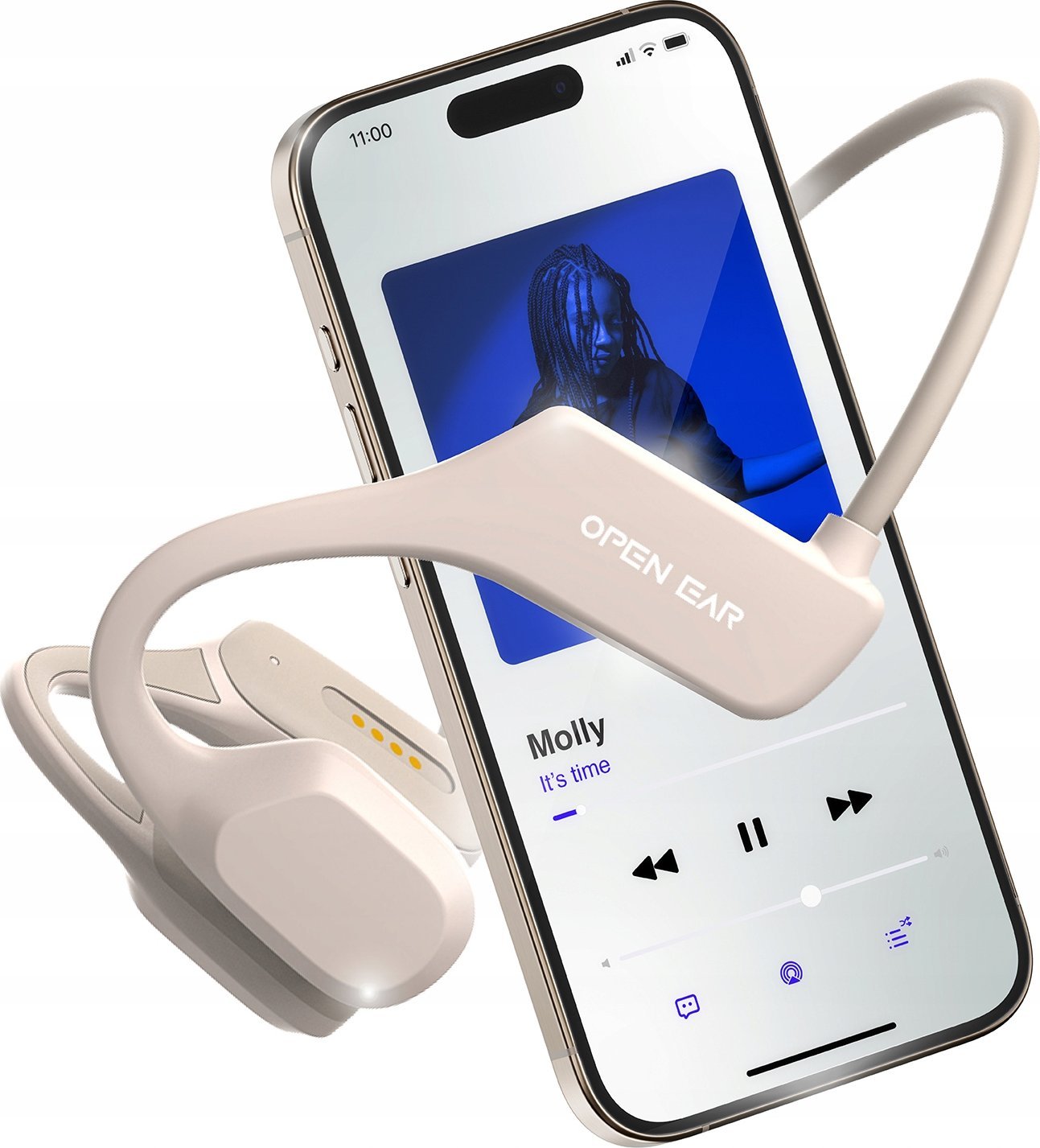 SŁUCHAWKI BEZPRZEWODOWE PRZEWODNICTWO KOSTNE SŁUCHAWKI BLUETOOTH DAMSKIE