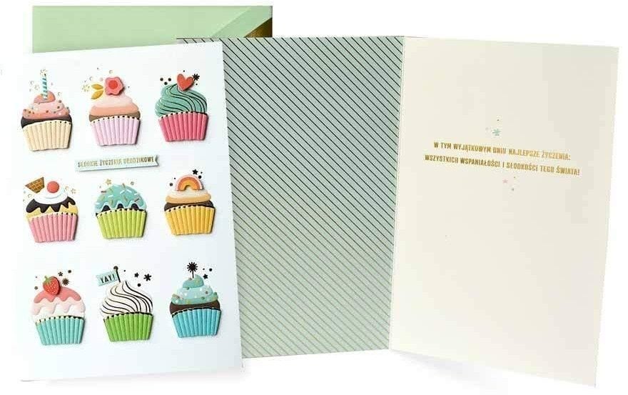 Karnet Urodziny babeczki