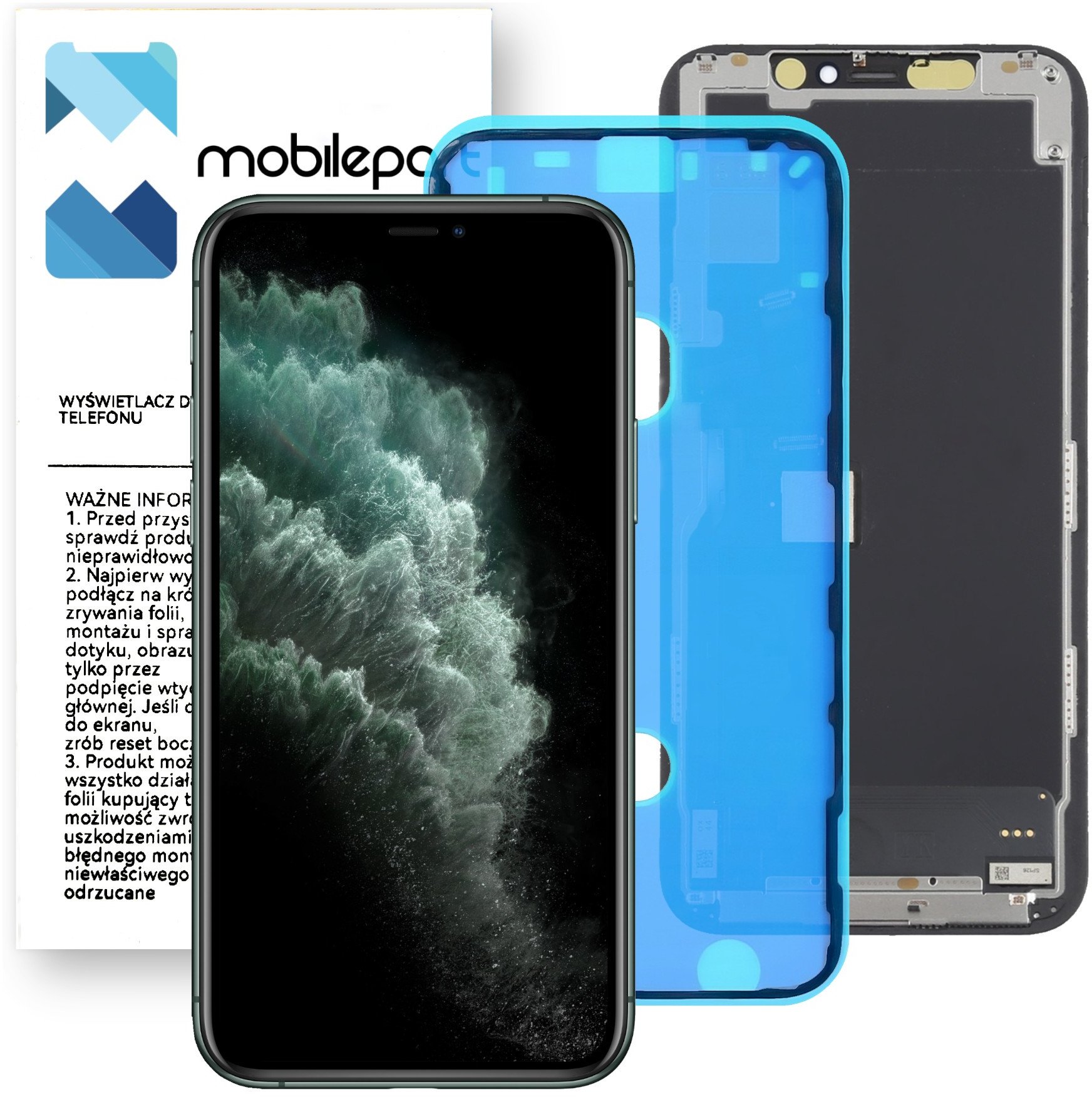 Wyświetlacz do iPhone 11 Pro LCD Ekran Ramka + Uszczelka Incell