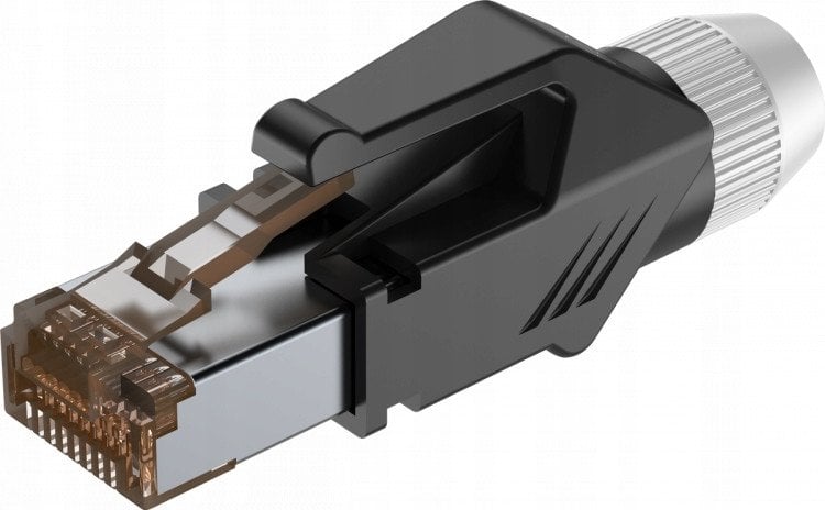 Wtyk typu RJ45 z osłoną Roxtone RJ45C5E-PHWT