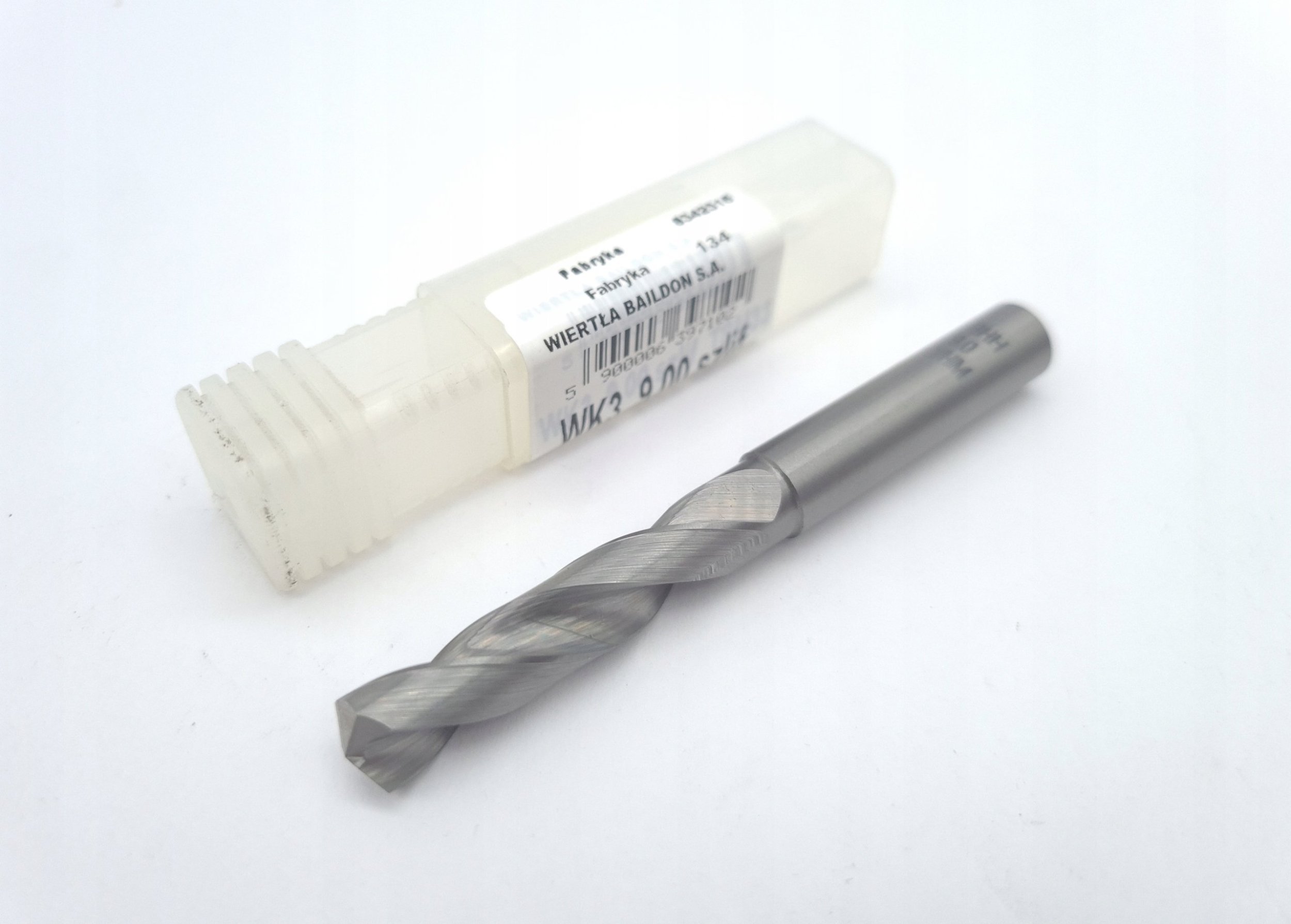 Wiertło węglikowe Baildon DIN 6537 K WK3 9 mm, VHM TiAlN, 89-47 mm