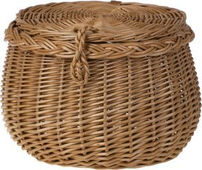 WickerPL DECOR WIKLINOWY POJEMNIK puzderko okrągła szkatułka 22 H15 CM