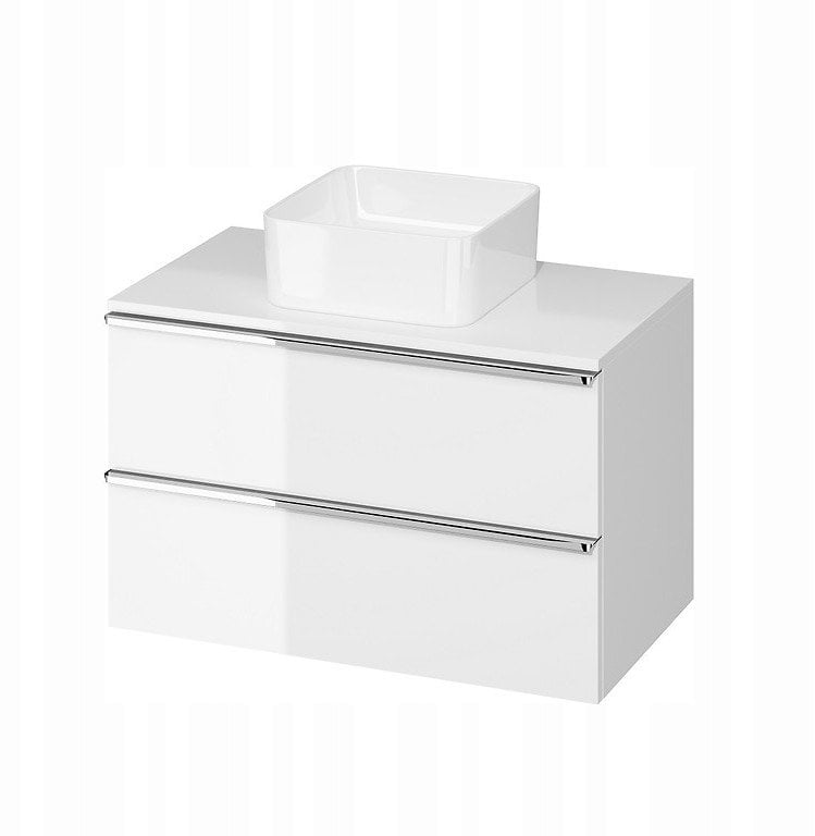 Cersanit S522-026 SZAFKA Z BLATEM VIRGO 80 BIAŁA UCHW CHROM ZMONT. // CER.VIRGO-BLAT-80-BIAŁA-UCH-CH