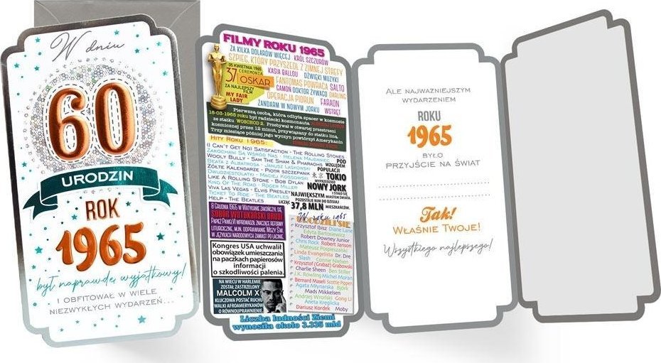 Karnet urodziny 60