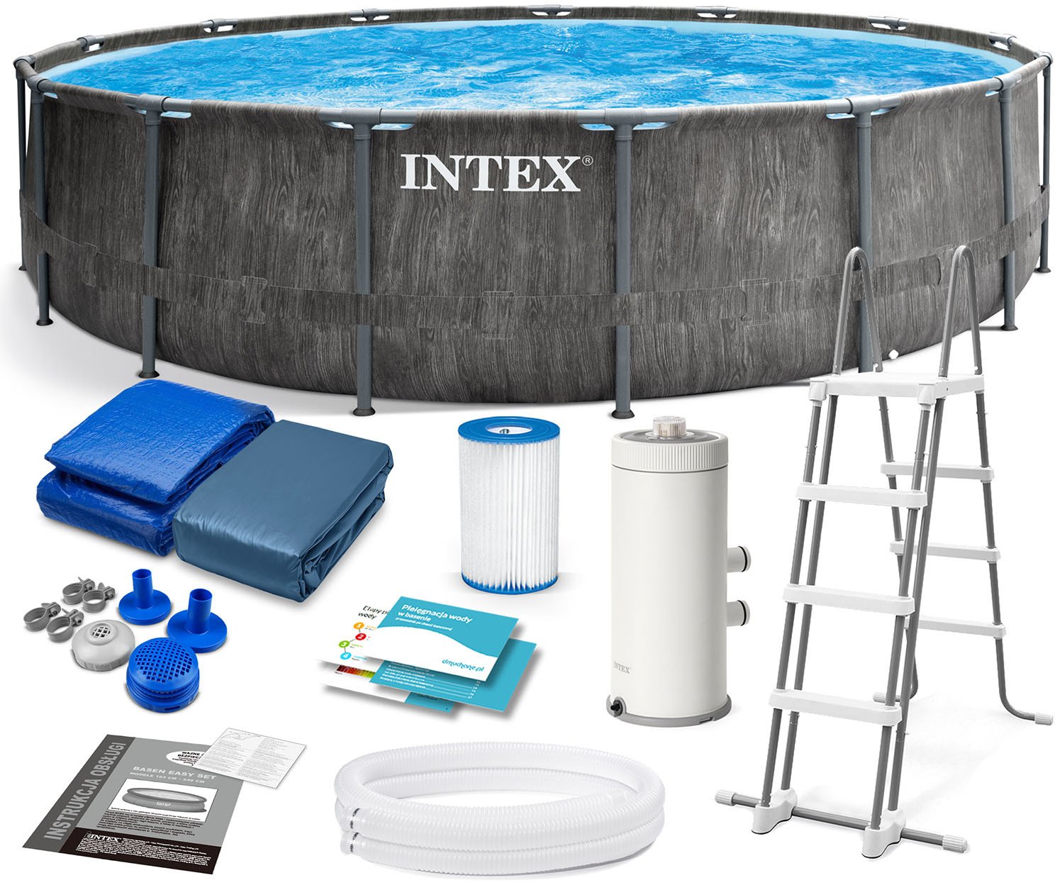 Intex Basen Stelażowy GREYWOOD Prism Frame Premium 15Ft / 457 x 122 cm INTEX