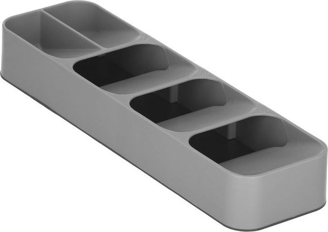 Springos Pojemnik do szuflady na sztućce 5 przegródek, wielofunkcyjny wkład, organizer szary Uniwersalny