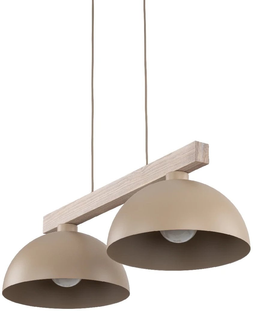 Podwójna wisząca lampa Oslo Sabia 11011 na belce beżowy