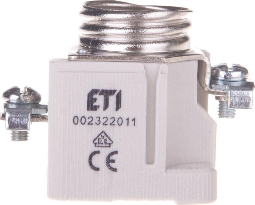 Eti-Polam Gniazdo bezpiecznikowe na szynę 1P E27 DII 25A 500V EZV 25-ZP 002322017