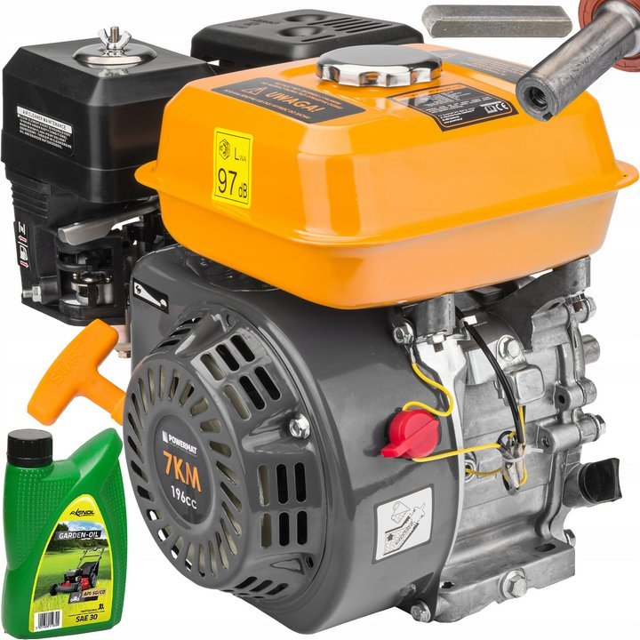 Powermat SILNIK SPALINOWY GX160 OHV 7KM WAŁEK 19MM + OLEJ PM-SSP-719T