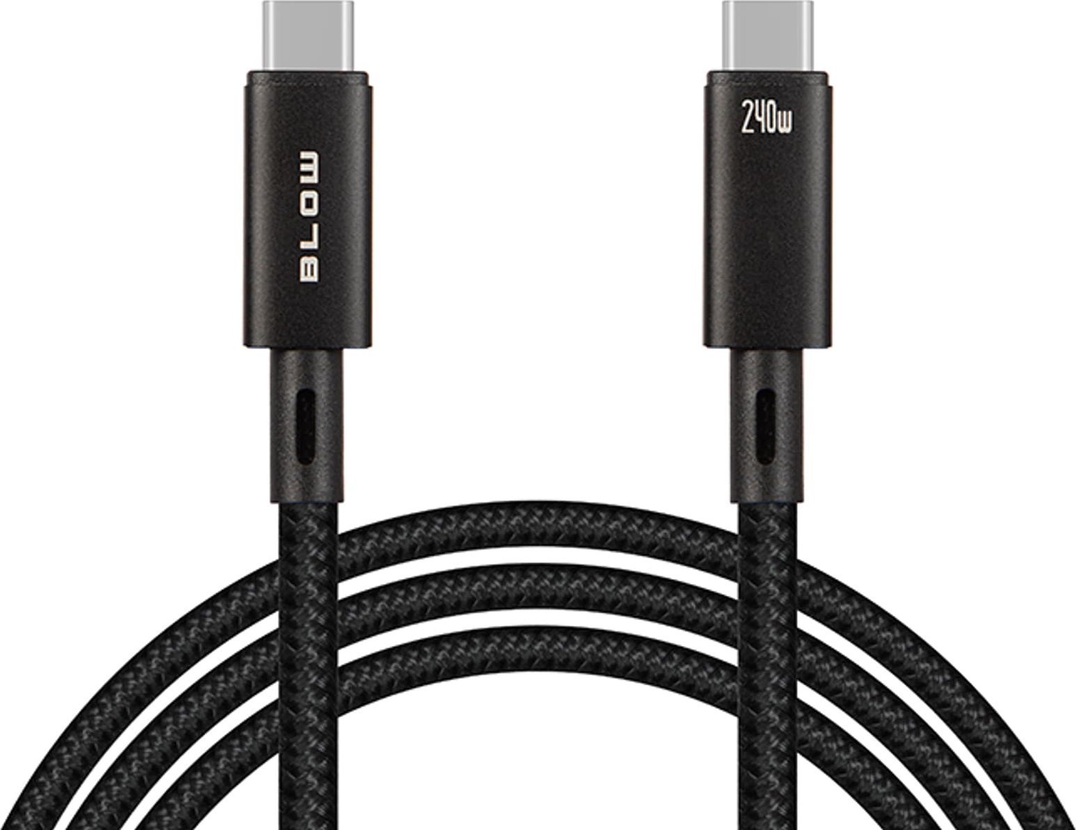 Kabel USB Blow USB-C - USB-C 1 m Czarny