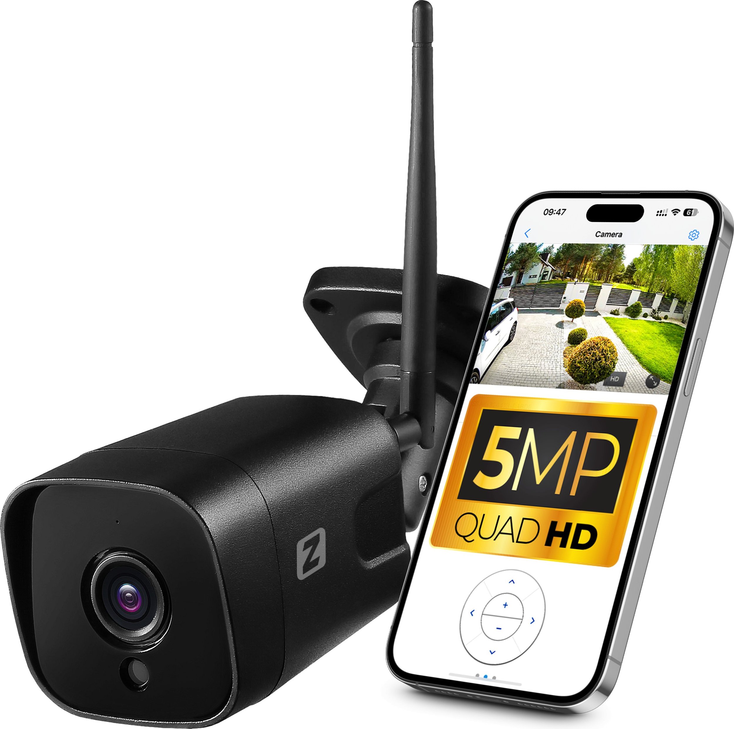 Kamera IP A5 WiFi ZINTRONIC 5MP (2.8mm) IKTW530V1-B Czarna