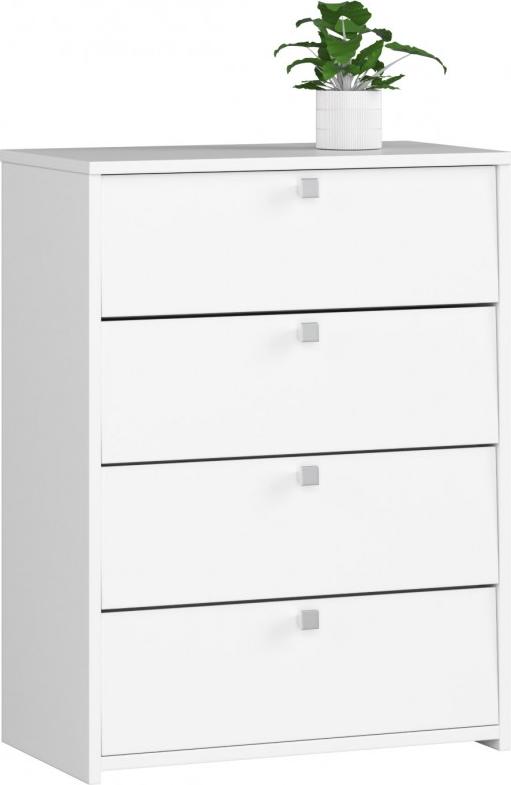 Fabryka Mebli Akord Szafka na buty RUBIN 4 uchylne drzwiczki 66 cm - biała