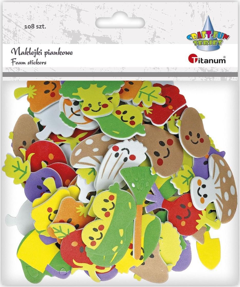 Titanum Naklejki piankowe warzywa mix 108szt