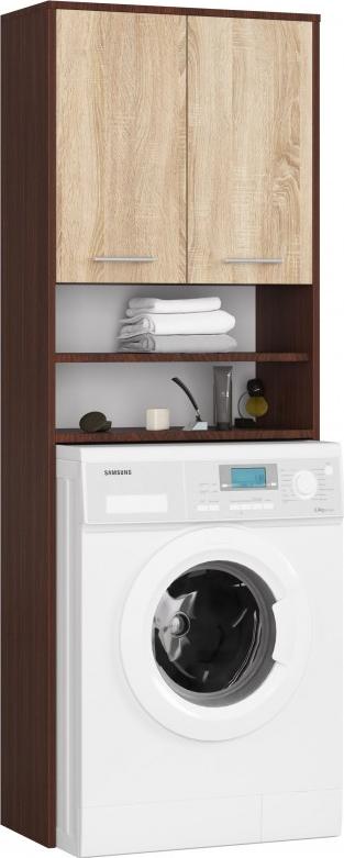 Fabryka Mebli Akord SŁUPEK REGAŁ ŁAZIENKOWY FIN NAD PRALKĘ WENGE / SONOMA