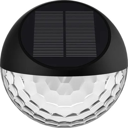 Kinkiet Aigostar Lampa ścienna solarna LED czarna 2700K Lampa ścienna solarna LED czarna 2700K