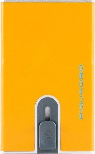 Piquadro Piquadro, Piquadro, Leather, Card Holder, Square Sliding System, Yellow, Unisex Unisex