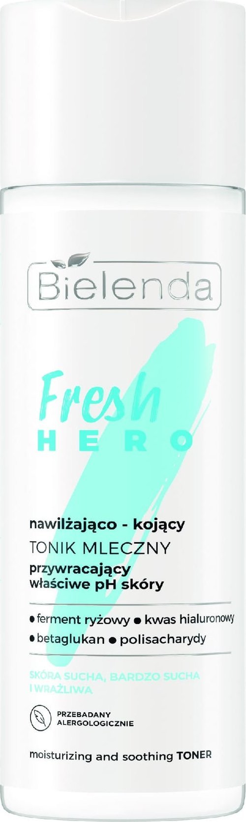 BIELENDA Fresh Hero Nawilżająco-kojący tonik mleczny przywracający właściwe pH skóry 200 ml