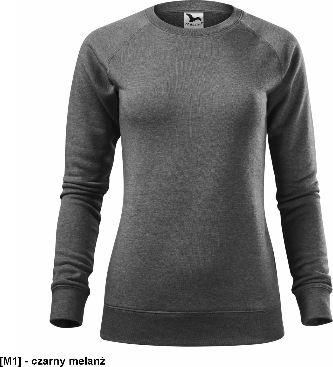 MALFINI Merger 416 - ADLER - Bluza damska, 280 g/m, 65% poliester, 35% bawełna - zieleń bytelkowa melanż XL