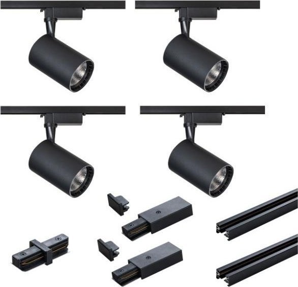 DPM Solid OŚWIETLENIE SZYNOWE ZESTAW 4X15W LED STR-4X15W-B