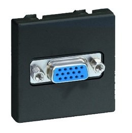 Kontakt-Simon Gniazdo K45 video VGA szary grafit - K100B/14