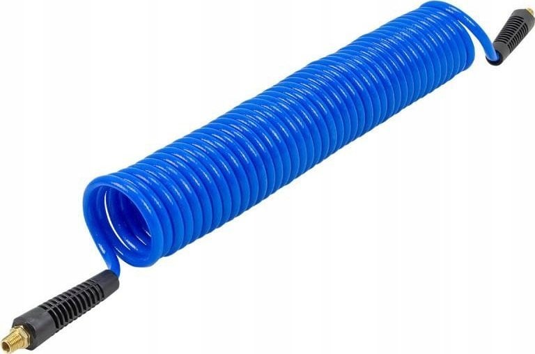 Forsage Wąż spiralny poliuretanowy 6.5mm x 10m z gwintowanymi końcówkami 1/4" (do powietrza)