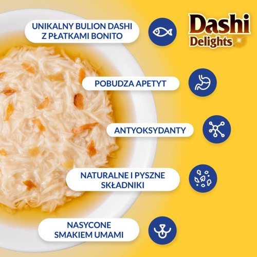 Inaba Foods INABA Dashi Delights Kurcz. Tuńczyk&Przegrzebki - Przysmak dla kotów - 70g