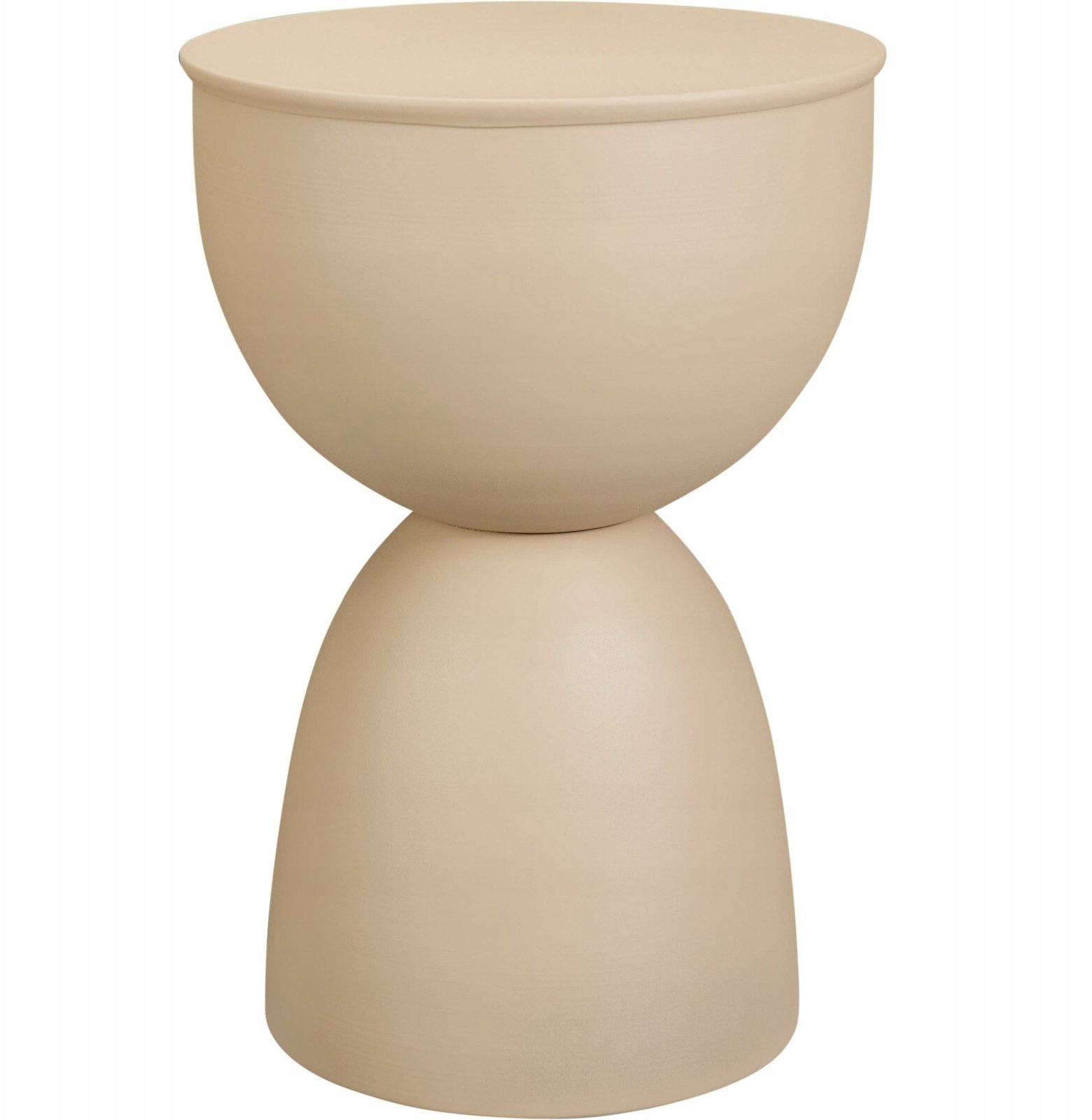 Metalowy stolik pomocniczy DUNE w kolorze piaskowym, 45,5 cm