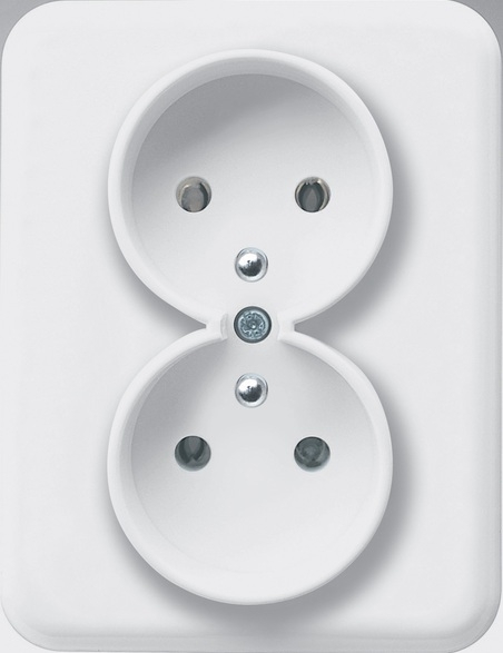 Hager Gniazdo podwójne LUMINA2 z/u 16A kompletne białe - WL1220