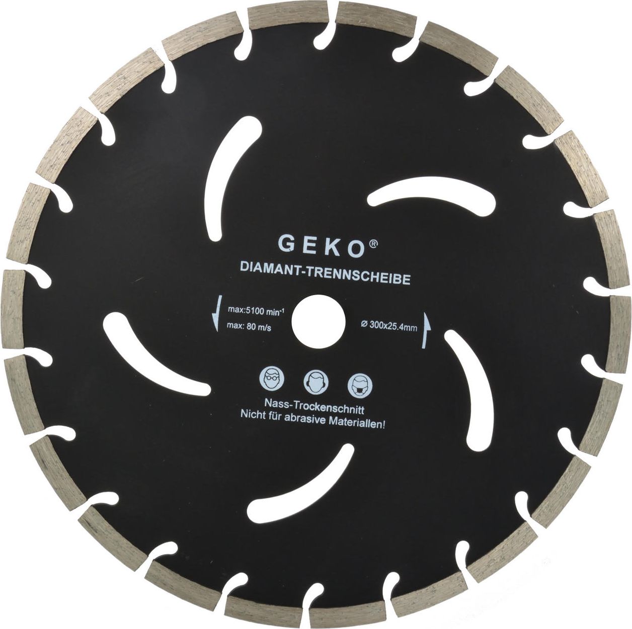 Geko tarcza diamentowa czarna 300x10x25,4mm (G00296)