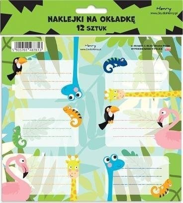 HENRY Naklejki na zeszyty - Żyrafa (12szt)