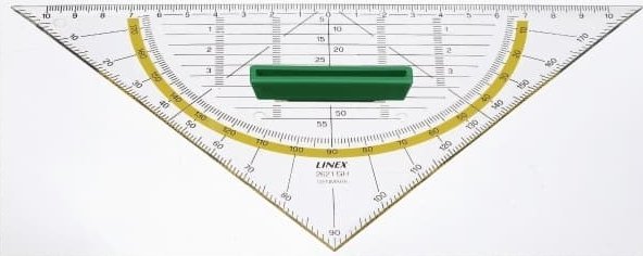 Linex Linex 2621GH, 45° triangle, Polystyrene, Transparent, Yellow, 22.5 cm, 16 cm, 2 mm