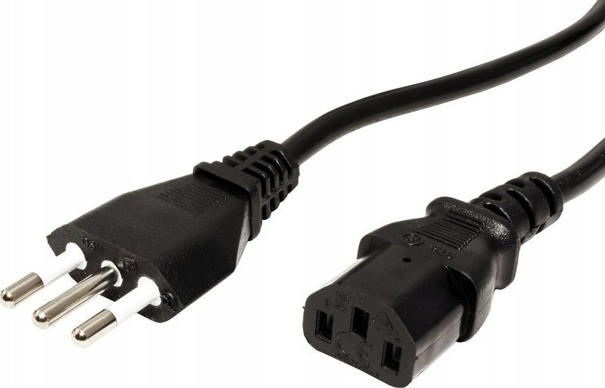 Kabel zasilający Triton Kabel zasilający VALUE, prosty IEC-żeński, Włochy, czarny, 1,8 m