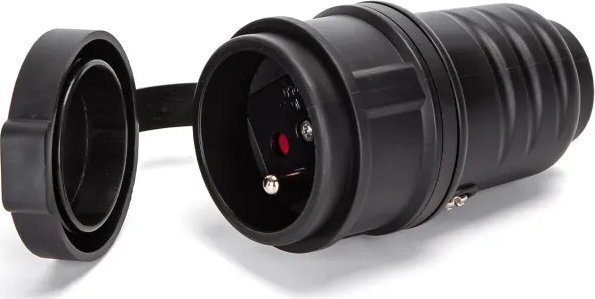 Aigostar Wodoodporna wtyczka 16A, czarna Wodoodporna francuska wtyczka 16A, czarna