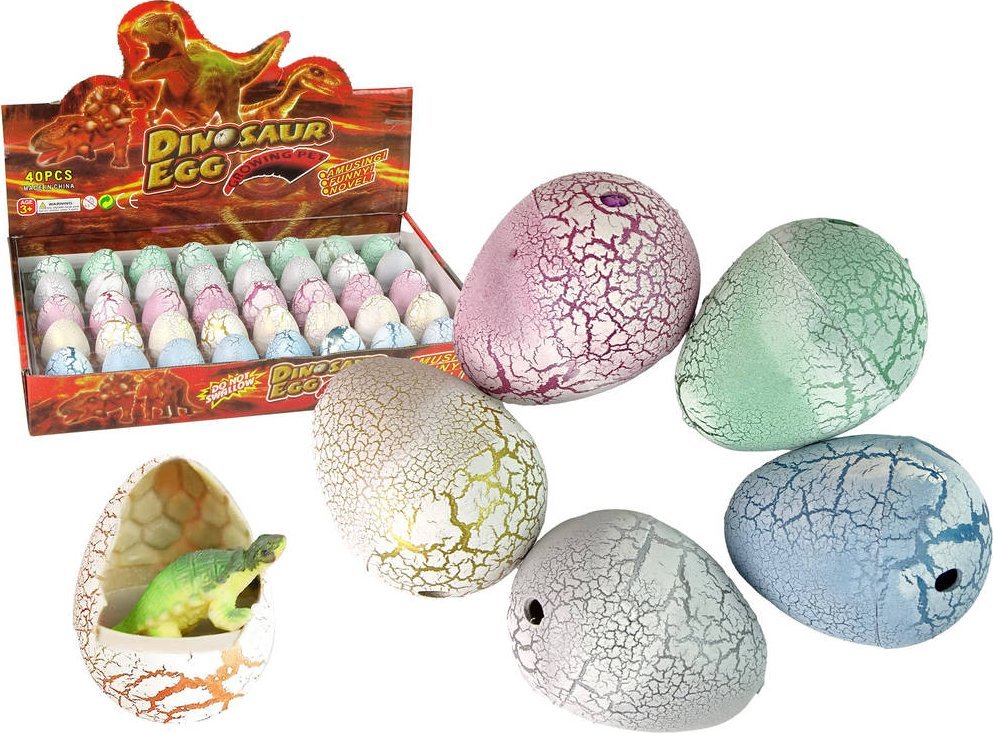 LeanToys Wykluwające się Magiczne Jajko Dinozaura Rosnące 4 cm Białe