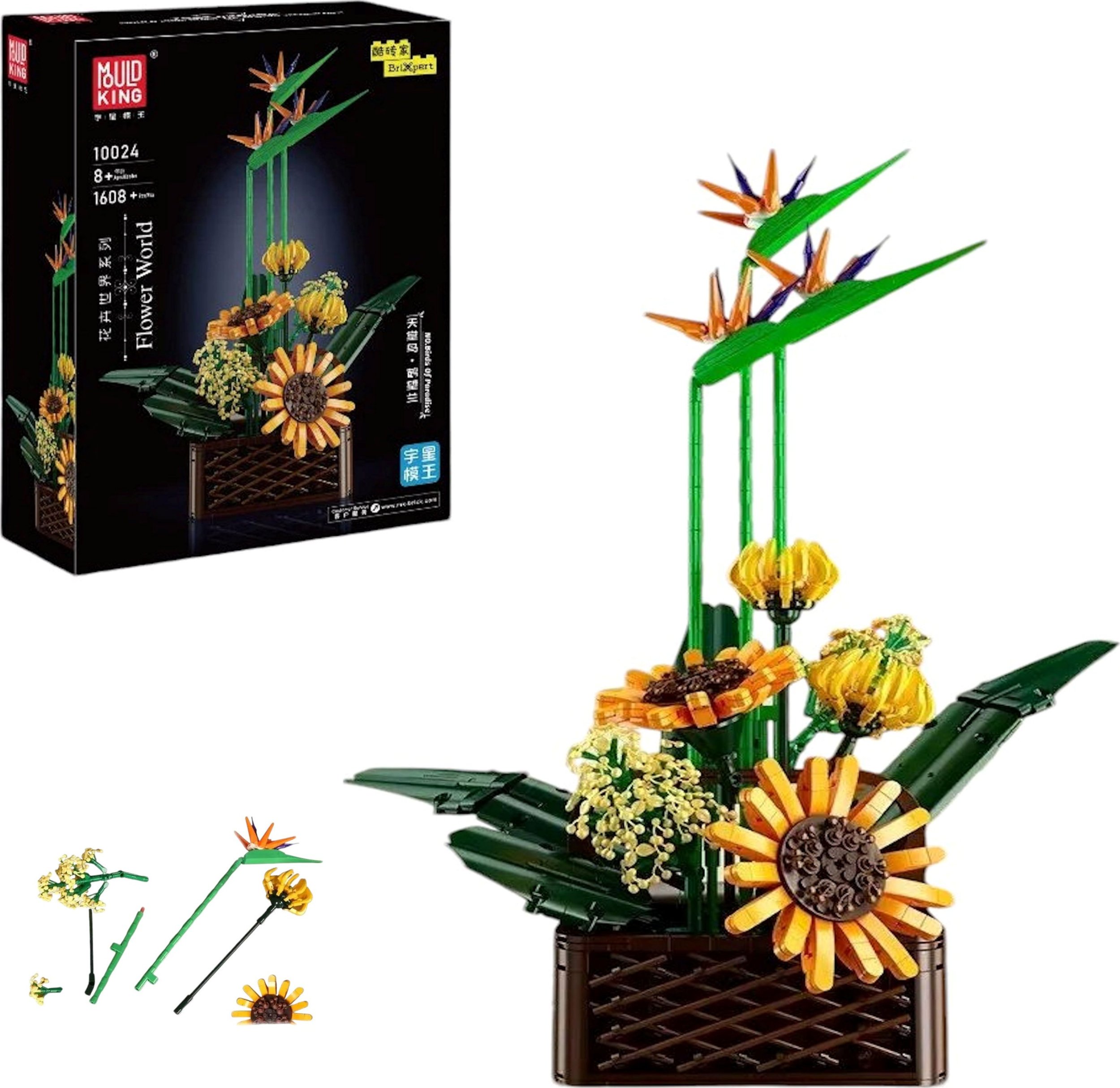 Coil Coil klocki konstrukcyjne zestaw 1608 elementów duży kwiaty słoneczniki