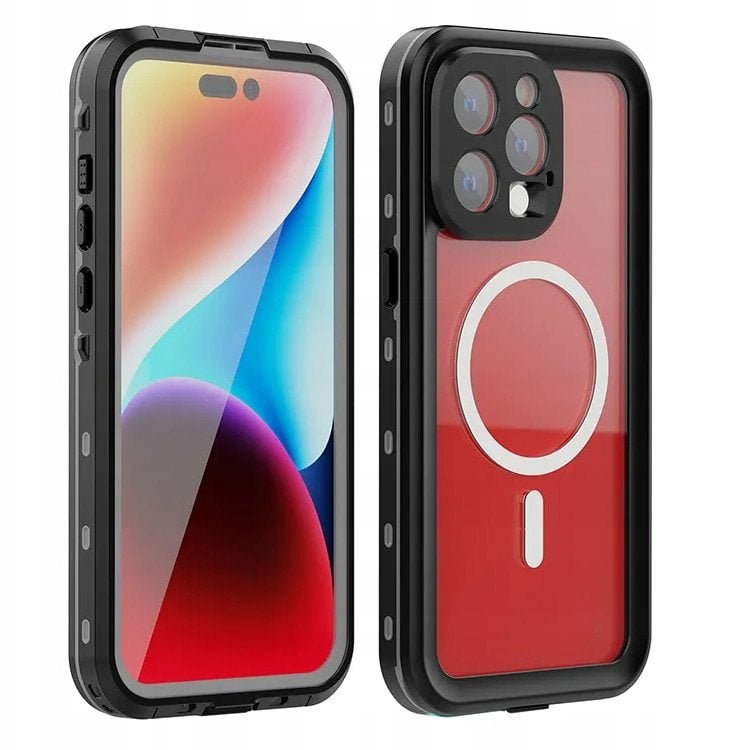 Futerał wodoodporny SHELLBOX DOT kompatybilny z MagSafe do IPHONE 15 Pro Max czarny